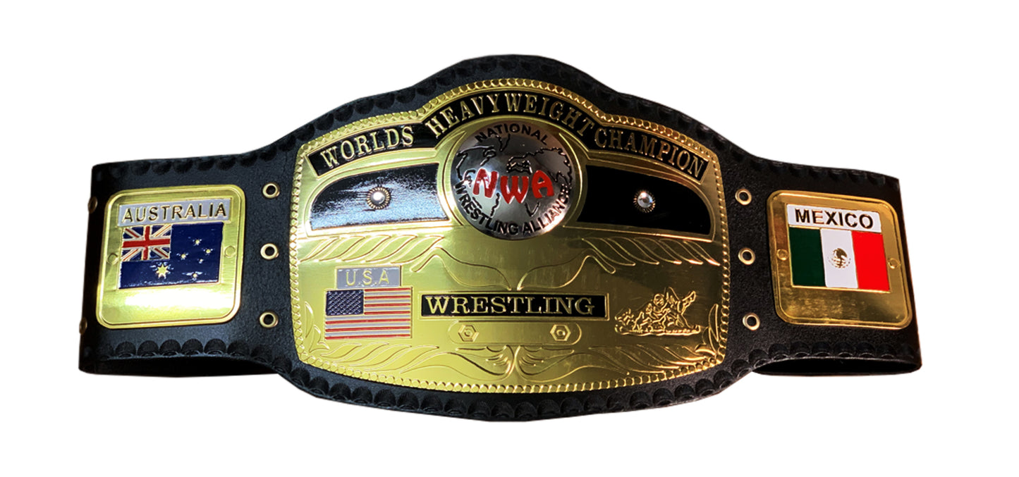 NWA Domed Globe Belt World Heavyweight Championship Belt