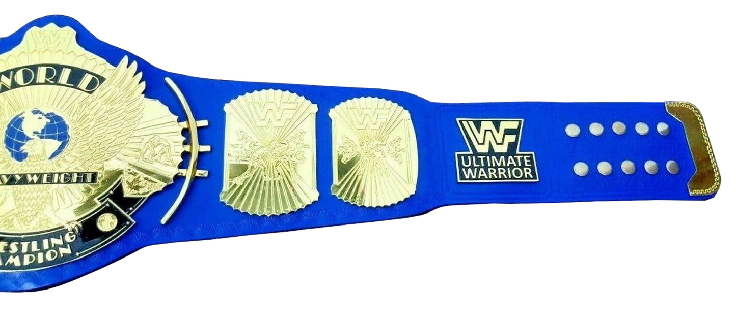 ULTIMATE WARRIOR WWF Classic Gold Winged Eagle Championship Title Belt
