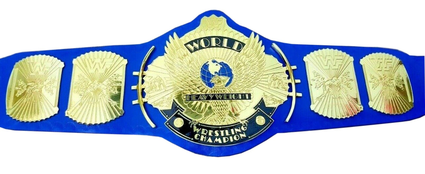 ULTIMATE WARRIOR WWF Classic Gold Winged Eagle Championship Title Belt