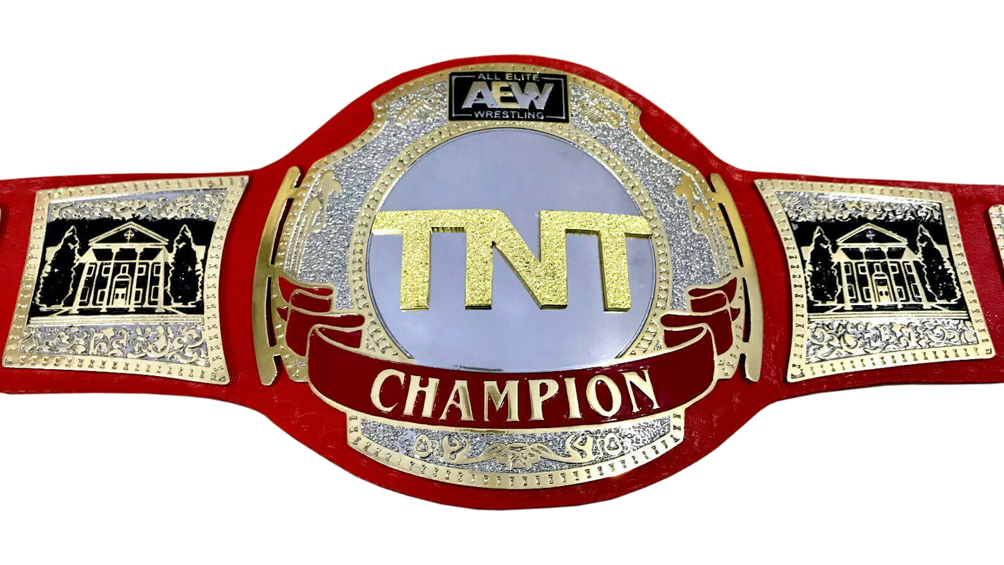 AEW TNT Wrestling Championship Red Title Heavy Weight Belt