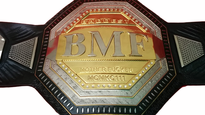 BMF 244 Wrestling Championship Title Belt