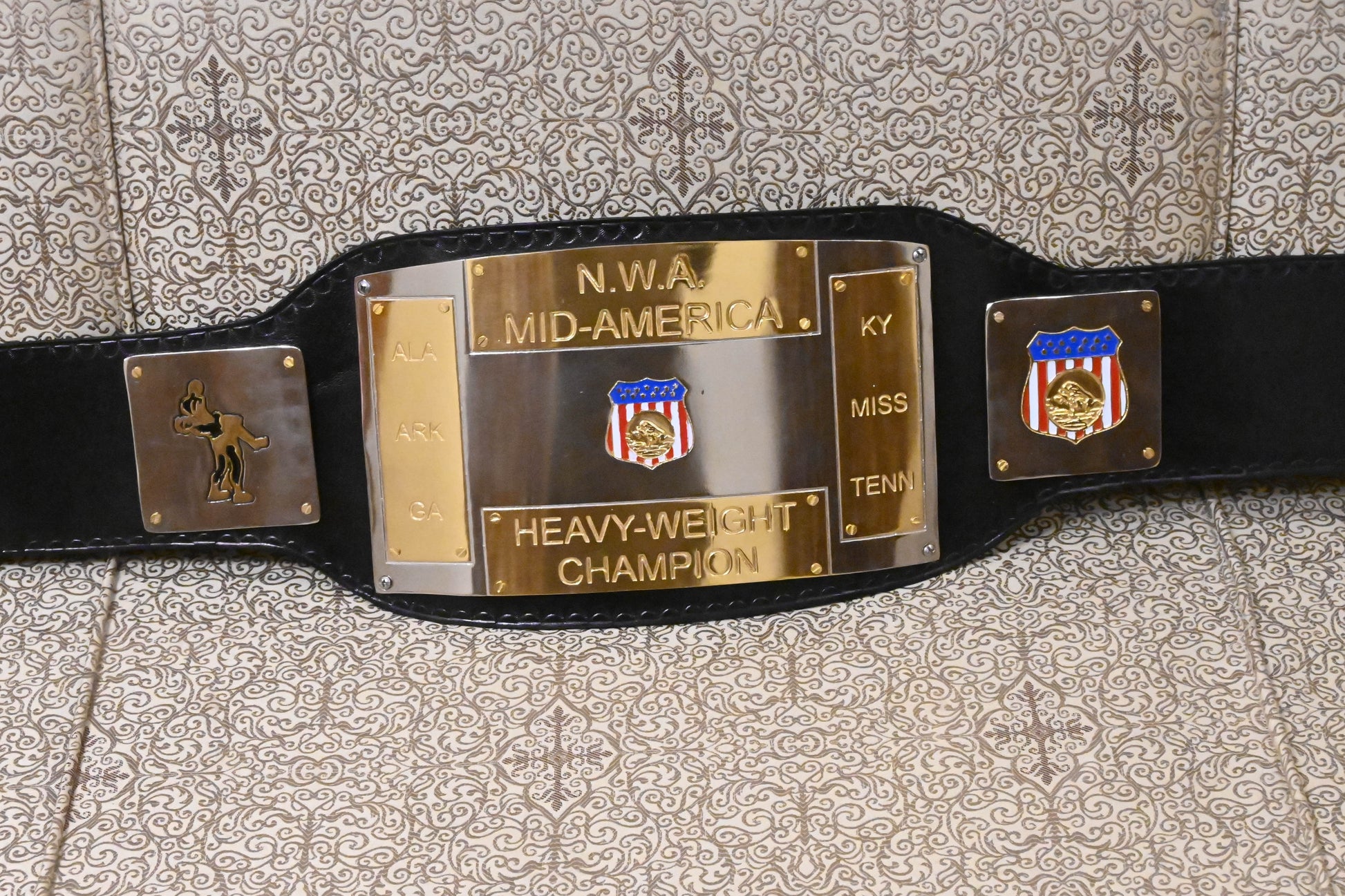 NWA Mid America Heavyweight Champion Dual Plated Title Belt