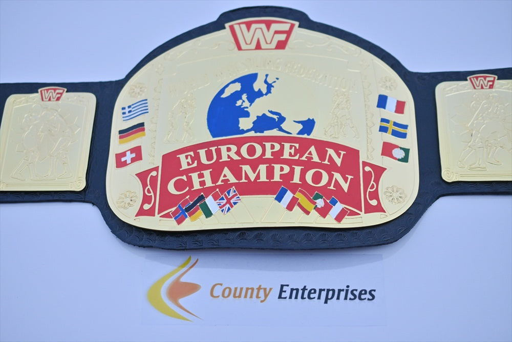 WWF European Championship Heavyweight Wrestling Title Belt